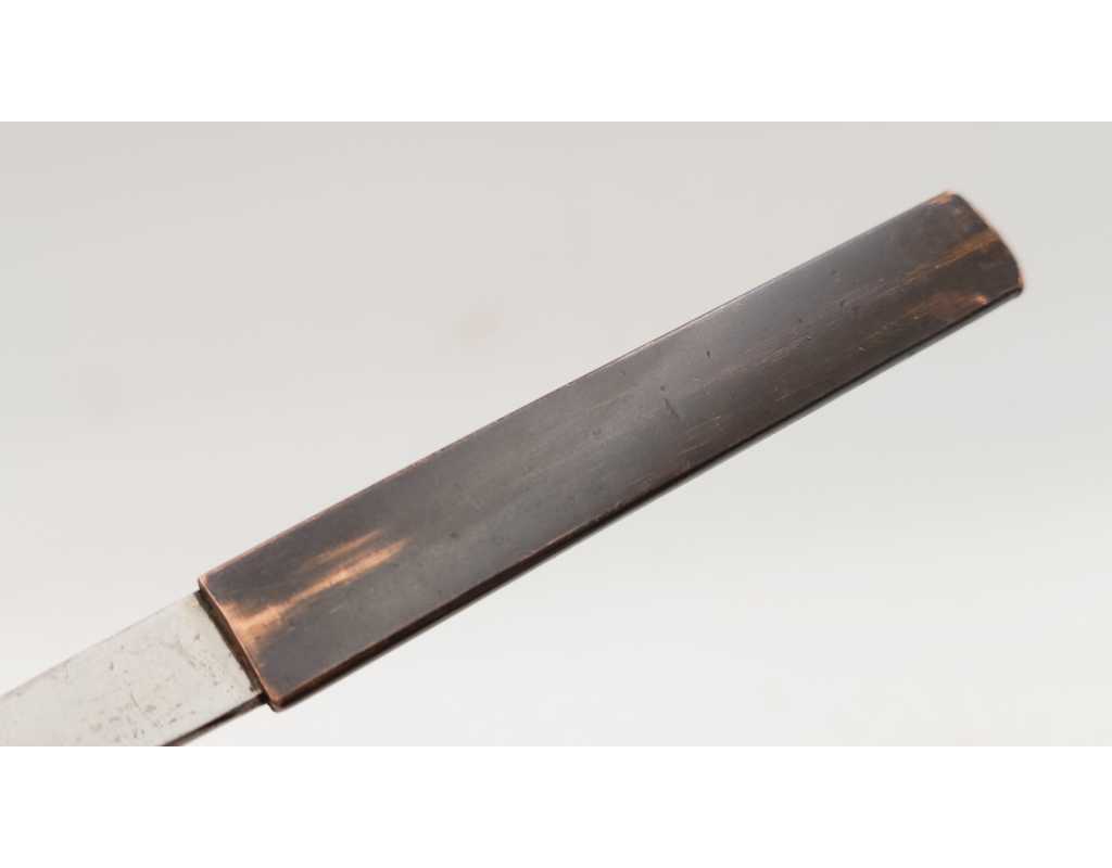 Art du Japon KOZUKA et LAME KOGOTANA   COUTEAU POUR SABRE JAPONAIS  EN  CUIVRE / CHEVAUX JAPON XIXè {PRODUCT_REFERENCE} - 6