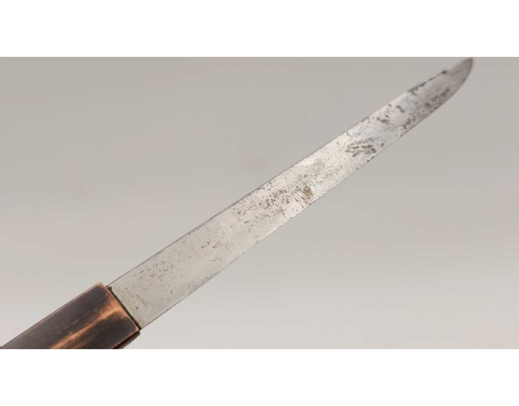 Art du Japon KOZUKA et LAME KOGOTANA   COUTEAU POUR SABRE JAPONAIS  EN  CUIVRE / CHEVAUX JAPON XIXè {PRODUCT_REFERENCE} - 9