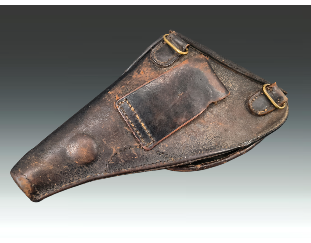 Militaria RARE ETUI REVOLVER 1874 OFFICIER  MEDECIN  INTERIEUR FEUTRINE VERTE {PRODUCT_REFERENCE} - 2