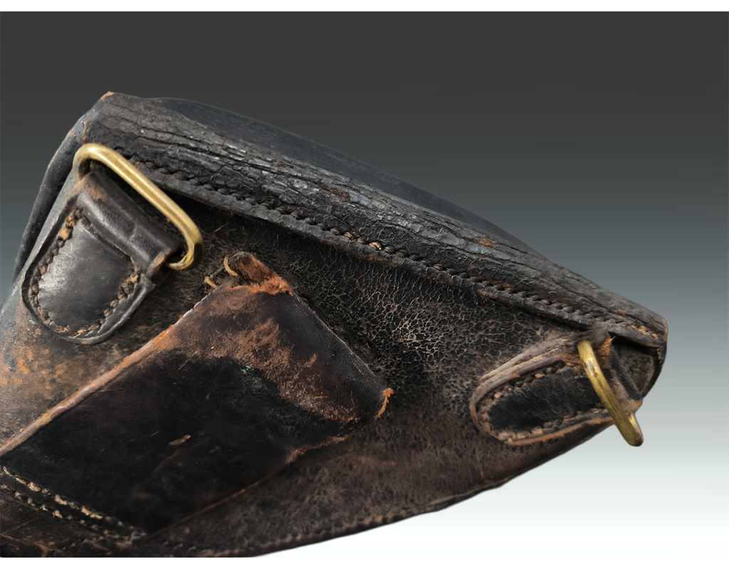 Militaria RARE ETUI REVOLVER 1874 OFFICIER  MEDECIN  INTERIEUR FEUTRINE VERTE {PRODUCT_REFERENCE} - 3