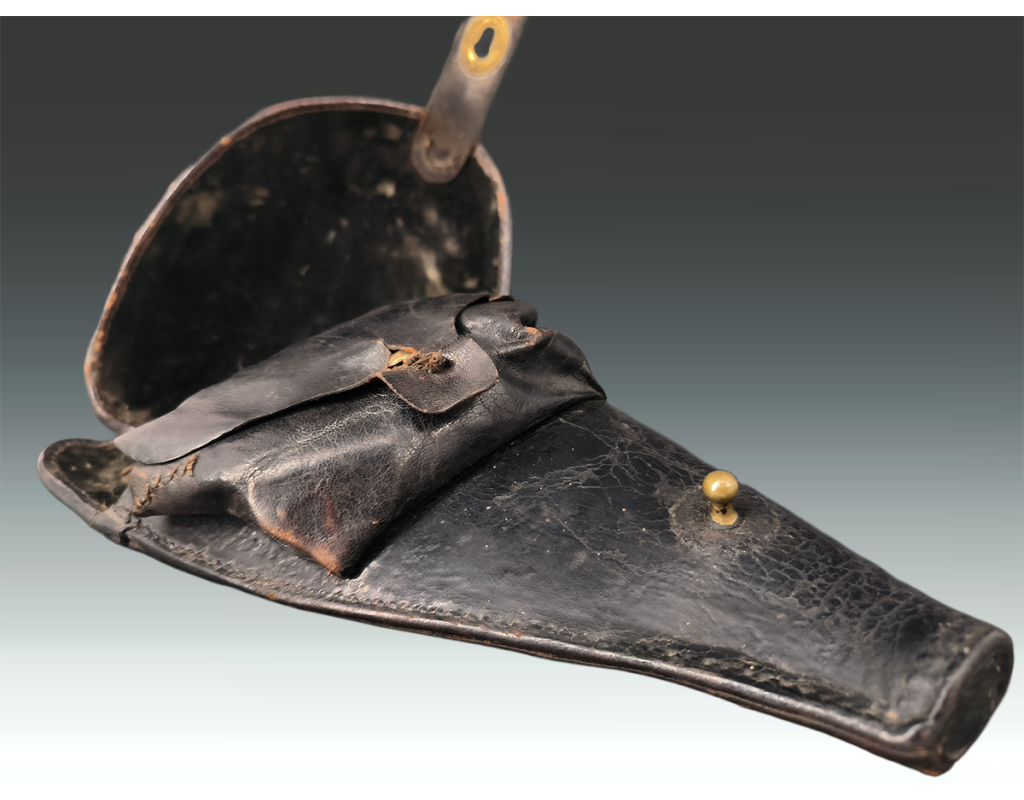 Militaria RARE ETUI REVOLVER 1874 OFFICIER  MEDECIN  INTERIEUR FEUTRINE VERTE {PRODUCT_REFERENCE} - 5