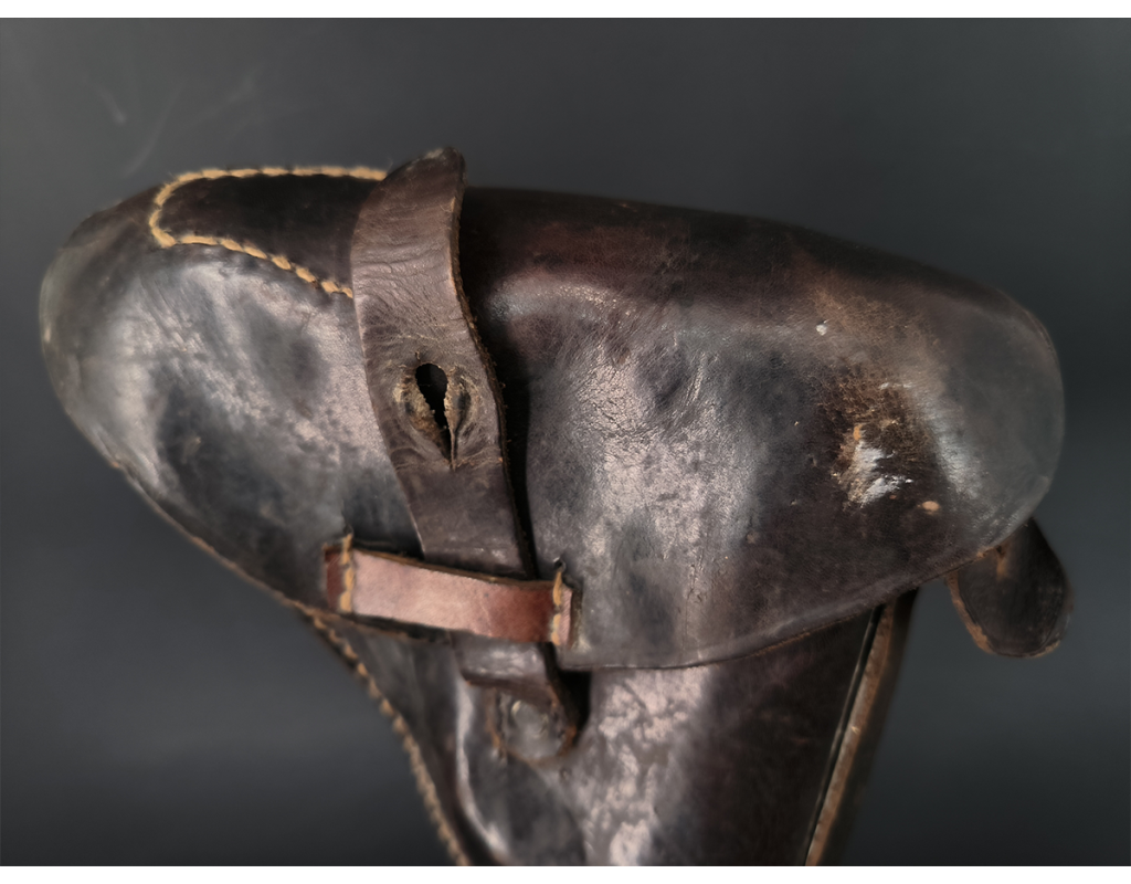 Militaria ETUI EN CUIR HOLTER PISTOLET LUGER ARTILLERIE DE 1915 {PRODUCT_REFERENCE} - 2