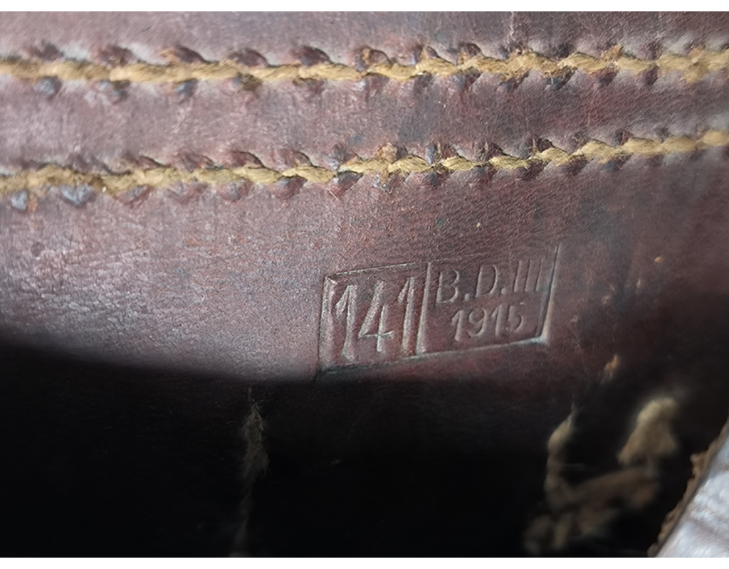 Militaria ETUI EN CUIR HOLTER PISTOLET LUGER ARTILLERIE DE 1915 {PRODUCT_REFERENCE} - 8