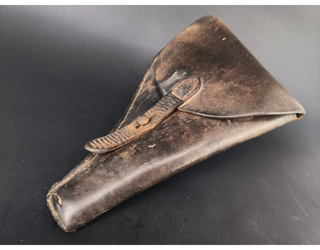 Militaria ETUI CUIR HOLSTER REVOLVER 1892 CIVIL NUMERO AFFECTATION MILITAIRE {PRODUCT_REFERENCE} - 2