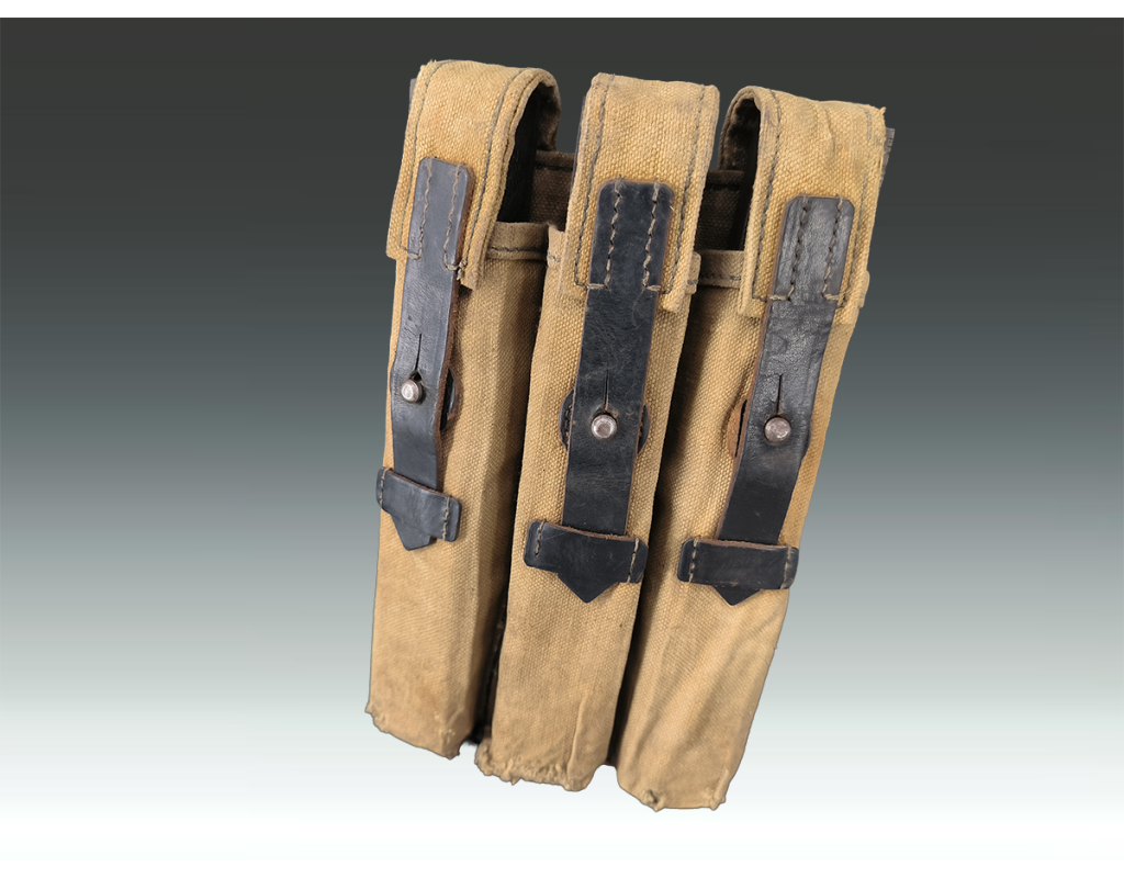 Militaria WW2 MP 40 PORTE CHARGEUR TOILE CACHOU MP40 {PRODUCT_REFERENCE} - 9