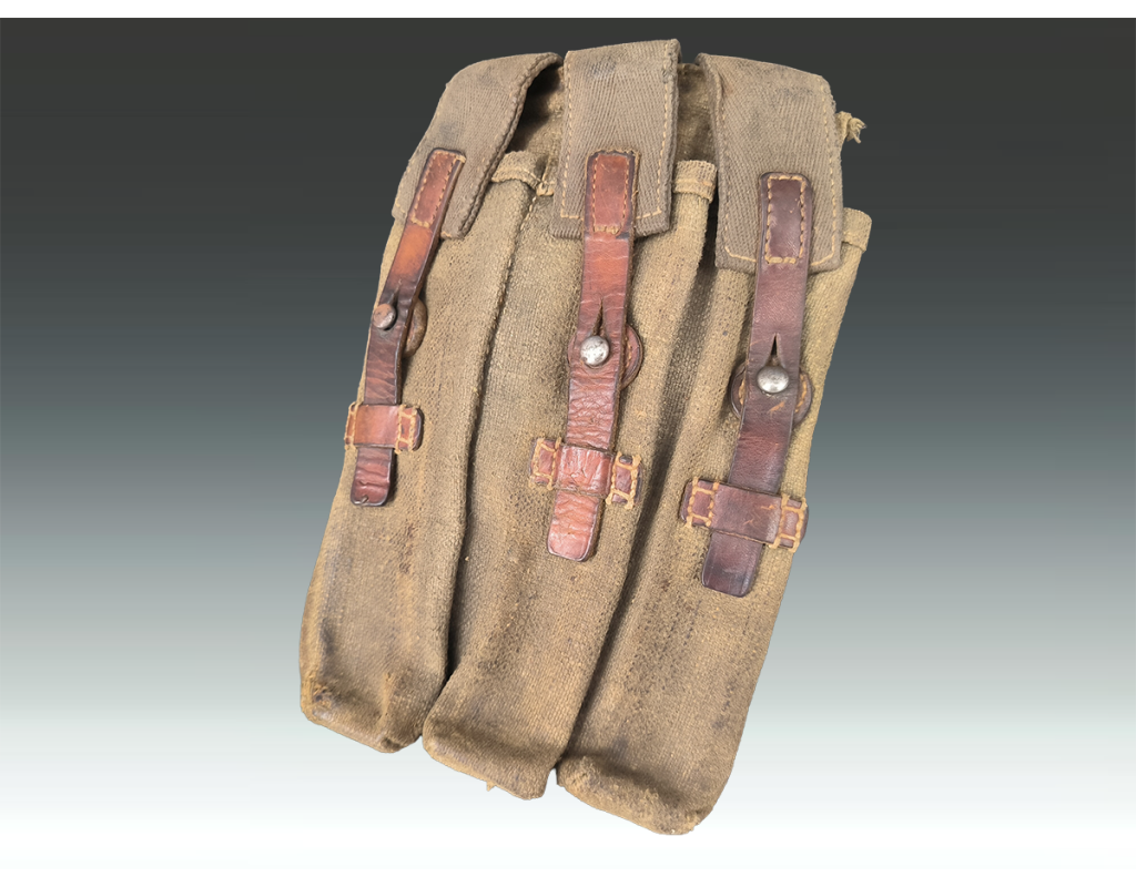 Militaria WW2 MP 40 PORTE CHARGEUR TOILE CACHOU MP40 {PRODUCT_REFERENCE} - 2