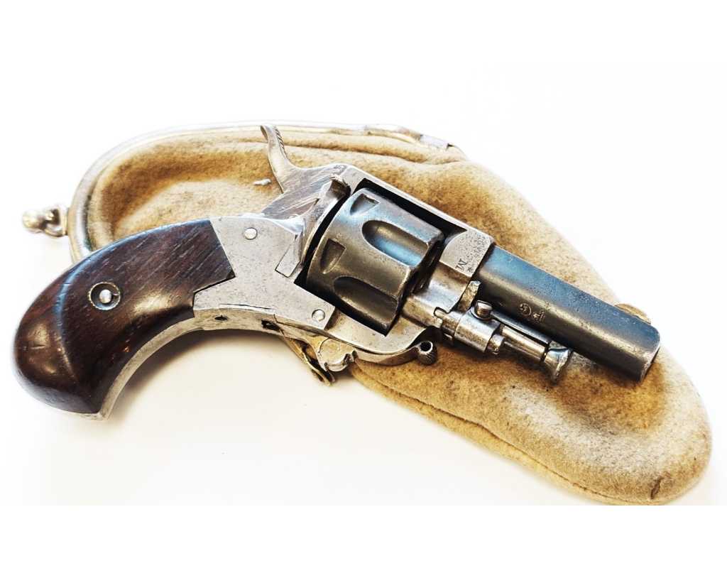 Armes de Poing PETIT REVOLVER DE POCHE PUPPY TYPE BULL DOG SA.DA CALIBRE 22 SHORT - BELGIQUE XIXè {PRODUCT_REFERENCE} - 1
