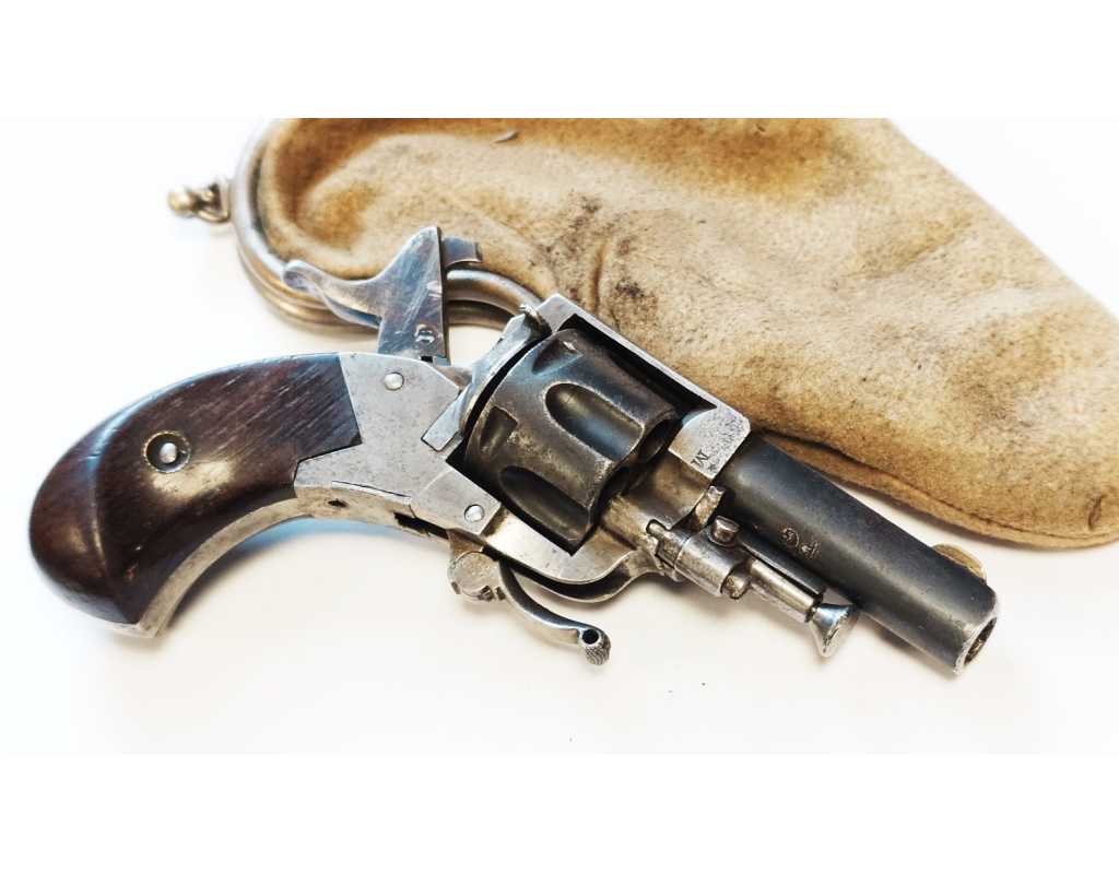 Armes de Poing PETIT REVOLVER DE POCHE PUPPY TYPE BULL DOG SA.DA CALIBRE 22 SHORT - BELGIQUE XIXè {PRODUCT_REFERENCE} - 4