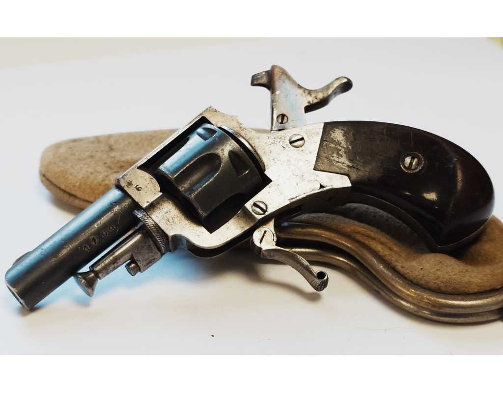 Armes de Poing PETIT REVOLVER DE POCHE PUPPY TYPE BULL DOG SA.DA CALIBRE 22 SHORT - BELGIQUE XIXè {PRODUCT_REFERENCE} - 5