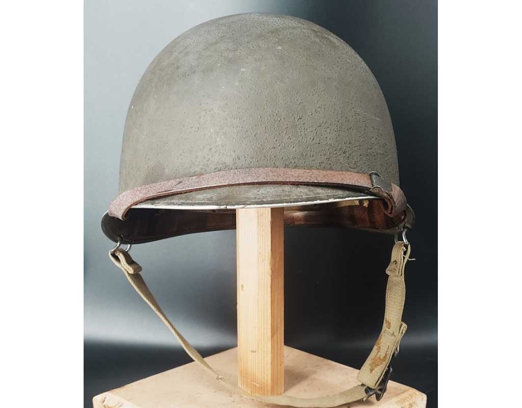 Militaria CASQUE US Modèle M1 A1 LIBERATION CHAUMES EN BRIE 1944 SEINE ET MARNE - USA WW2 {PRODUCT_REFERENCE} - 1