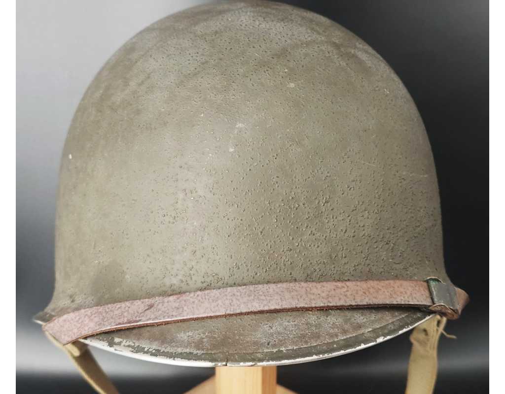 Militaria CASQUE US Modèle M1 A1 LIBERATION CHAUMES EN BRIE 1944 SEINE ET MARNE - USA WW2 {PRODUCT_REFERENCE} - 14