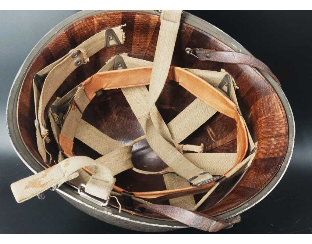 Militaria CASQUE US Modèle M1 A1 LIBERATION CHAUMES EN BRIE 1944 SEINE ET MARNE - USA WW2 {PRODUCT_REFERENCE} - 16