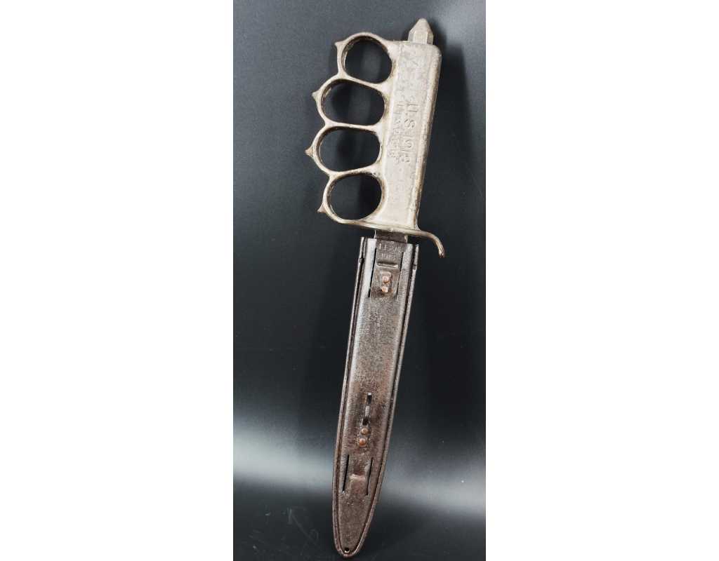 Militaria WW1 COUTEAU POIGNARD DE TRANCHEE US 1918 TRENCH KNIFE - USA PREMIERE GUERRE MONDIALE {PRODUCT_REFERENCE} - 1