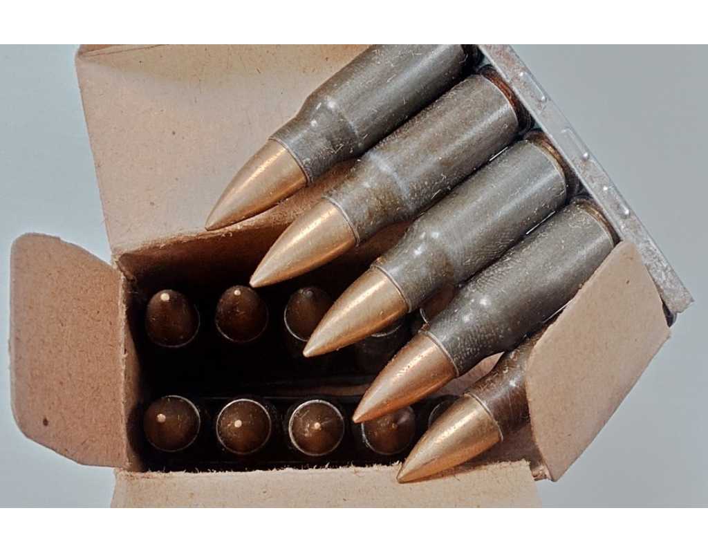 Catalogue Magasin BOITE CARTON MUNITIONS 15 CLIPS CARTOUCHES PISTOL PATRONEN 43M 1944 7.92 KURZ STURMGEWEHR MKB42 - MP43 - MP44