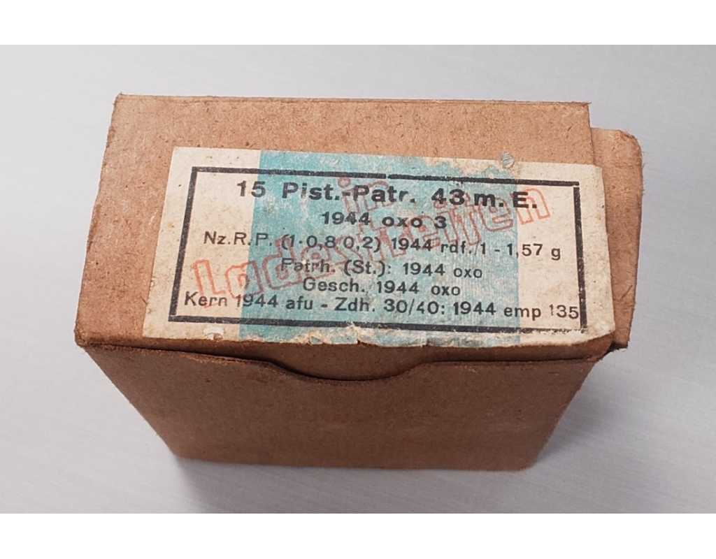 Catalogue Magasin BOITE CARTON MUNITIONS 15 CLIPS CARTOUCHES PISTOL PATRONEN 43M 1944 7.92 KURZ STURMGEWEHR MKB42 - MP43 - MP44
