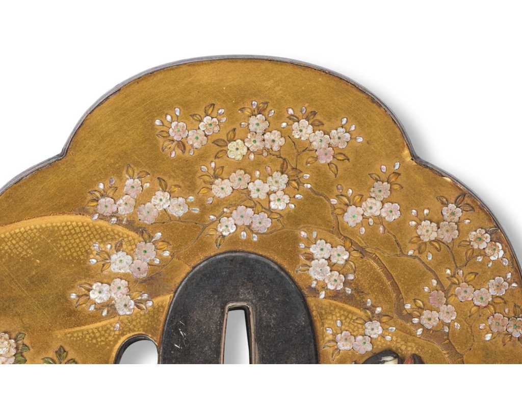 Art du Japon TSUBA SHIBAYAMA SIGNATURE DE YASUYOSHI ACTIF FIN XIXè - JAPON PERIODE MEIJI {PRODUCT_REFERENCE} - 3