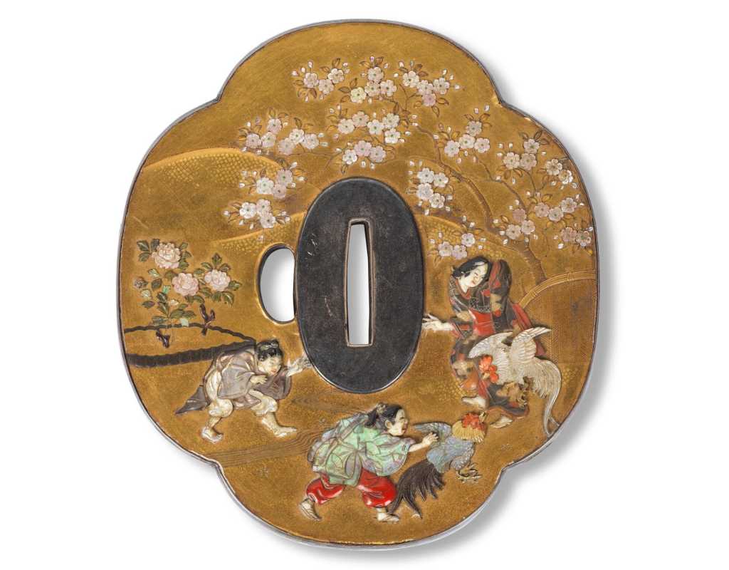 Art du Japon TSUBA SHIBAYAMA SIGNATURE DE YASUYOSHI ACTIF FIN XIXè - JAPON PERIODE MEIJI {PRODUCT_REFERENCE} - 2