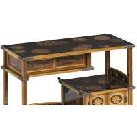 Art Japonais CHIGAIDANA LUXUEUX PETIT CABINET DE PRESENTATION EN LAQUE NASHIJI - JAPON MEIJI - 6