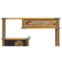 Art Japonais CHIGAIDANA LUXUEUX PETIT CABINET DE PRESENTATION EN LAQUE NASHIJI - JAPON MEIJI - 9