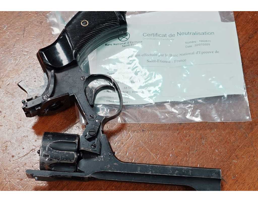 Armes Neutralisées REVOLVER WW2 RESISTANCE 1944 ENFIELD N° 2 MKI DE 1939 CALIBRE 38 NEUTRALISATION UE - GB SECONDE GUERRE