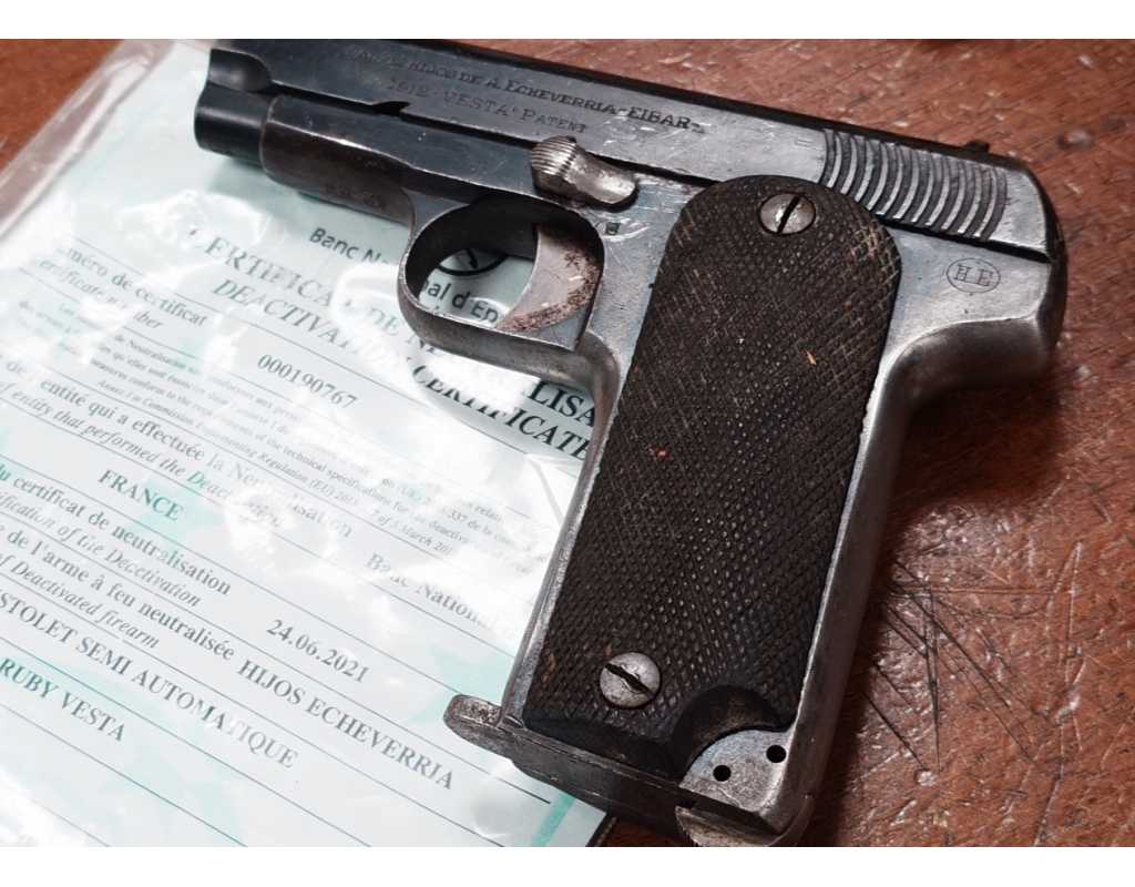 Armes Neutralisées PISTOLET RUBY WW1 VESTA 1912 NEUTRALISATION UE - FRANCE PREMIERE GUERRE MONDIALE {PRODUCT_REFERENCE} - 3