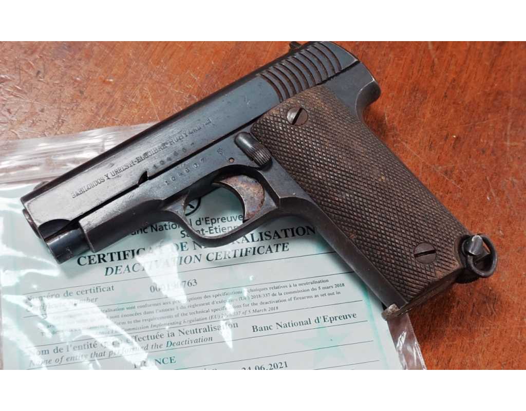 Armes Neutralisées PISTOLET RUBY WW1 SABILONDOS EIBAR NEUTRALISATION UE - FRANCE PREMIERE GUERRE MONDIALE {PRODUCT_REFERENCE} -