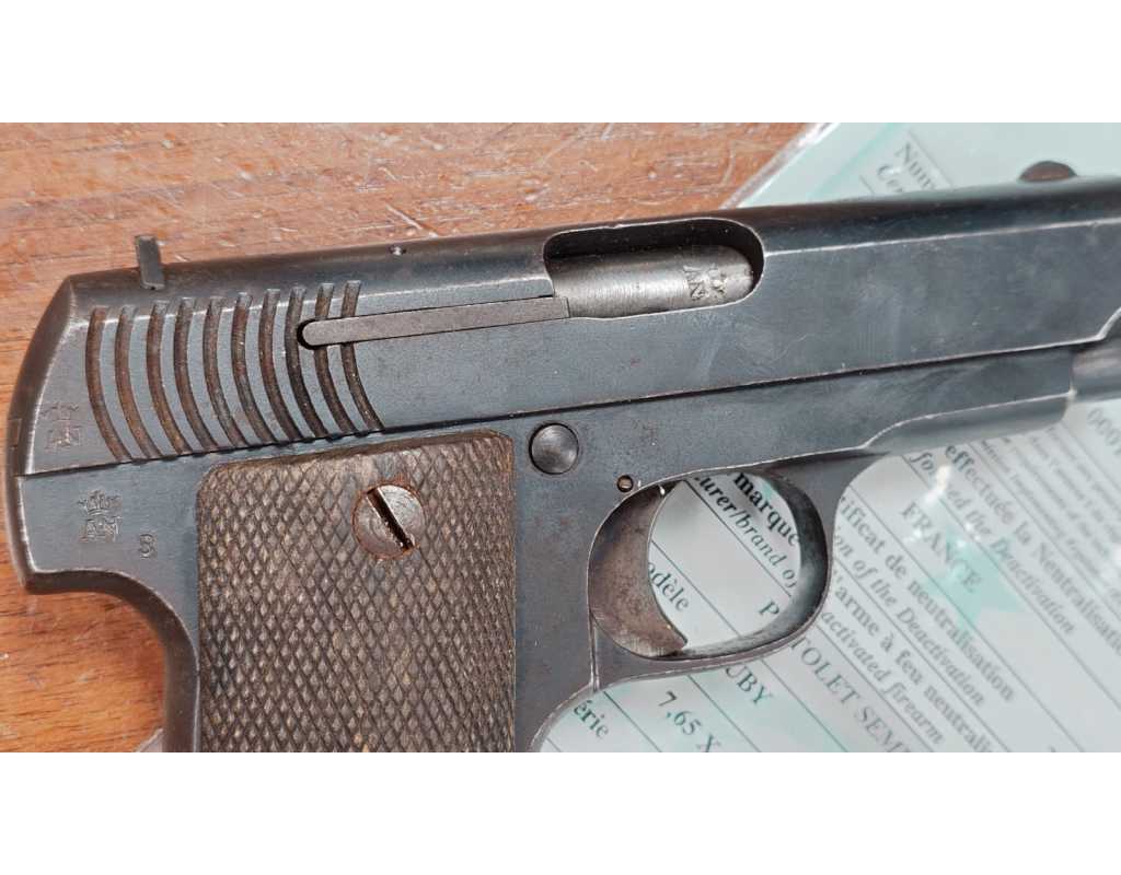 Armes Neutralisées PISTOLET RUBY WW1 SABILONDOS EIBAR NEUTRALISATION UE - FRANCE PREMIERE GUERRE MONDIALE {PRODUCT_REFERENCE} -