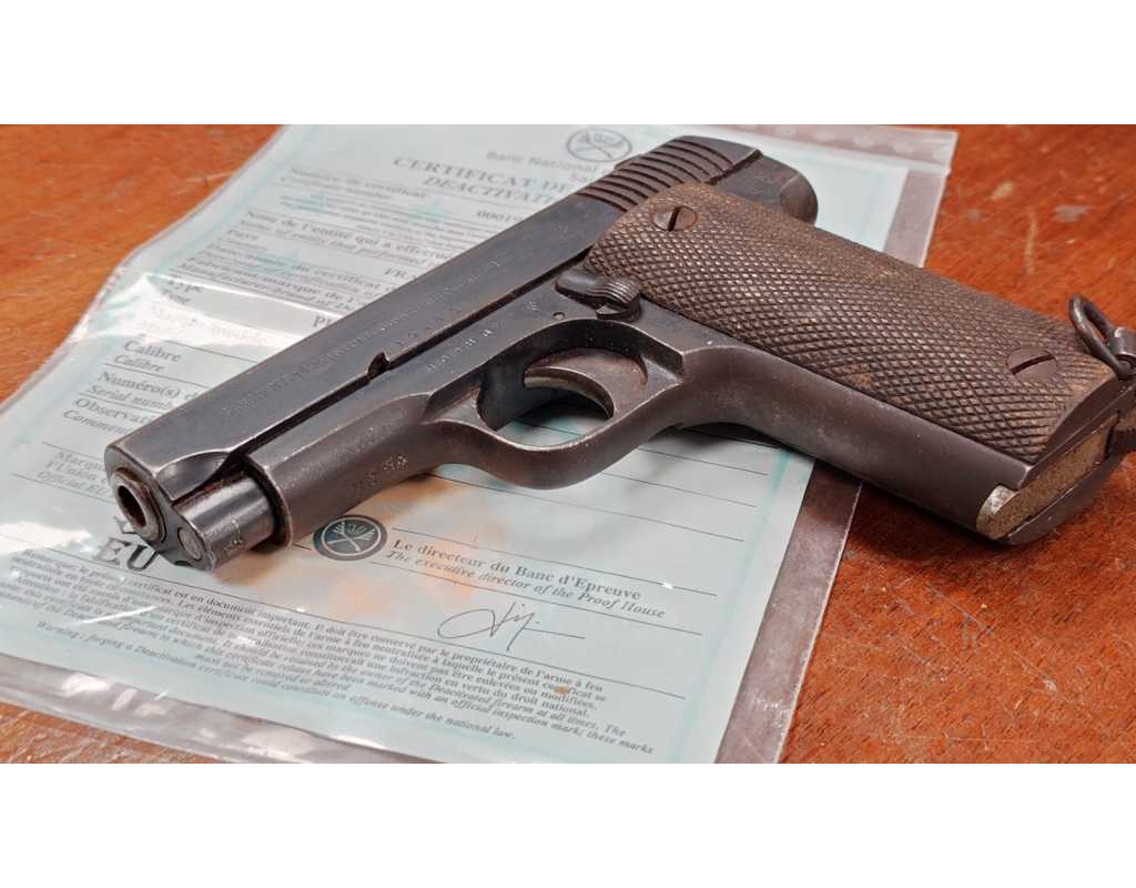 Armes Neutralisées PISTOLET RUBY WW1 SABILONDOS EIBAR NEUTRALISATION UE - FRANCE PREMIERE GUERRE MONDIALE {PRODUCT_REFERENCE} -
