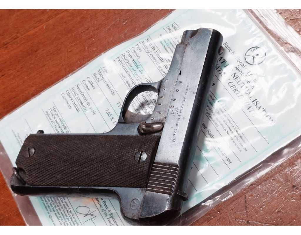 Armes Neutralisées PISTOLET RUBY WW1 GASPAR ARIZAGA EIBAR NEUTRALISATION UE - FRANCE PREMIERE GUERRE MONDIALE {PRODUCT_REFERENC