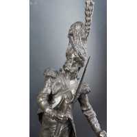 ANTIQUITES GRENADIER DE LA VIEILLE GARDE IMPEIRALE DE NAPOLEON Ier BRONZE SOLDAT PAR LUCA MADRASSI 1848 - 1919 {PRODUCT_REFERENC