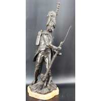 ANTIQUITES GRENADIER DE LA VIEILLE GARDE IMPEIRALE DE NAPOLEON Ier BRONZE SOLDAT PAR LUCA MADRASSI 1848 - 1919 {PRODUCT_REFERENC