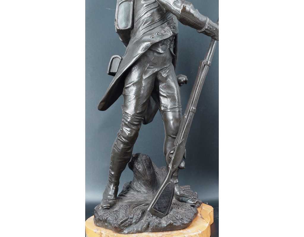ANTIQUITES GRENADIER DE LA VIEILLE GARDE IMPEIRALE DE NAPOLEON Ier BRONZE SOLDAT PAR LUCA MADRASSI 1848 - 1919 {PRODUCT_REFERENC