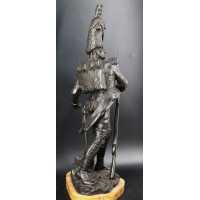 ANTIQUITES GRENADIER DE LA VIEILLE GARDE IMPEIRALE DE NAPOLEON Ier BRONZE SOLDAT PAR LUCA MADRASSI 1848 - 1919 {PRODUCT_REFERENC