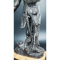 ANTIQUITES GRENADIER DE LA VIEILLE GARDE IMPEIRALE DE NAPOLEON Ier BRONZE SOLDAT PAR LUCA MADRASSI 1848 - 1919 {PRODUCT_REFERENC