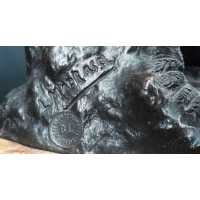 ANTIQUITES GRENADIER DE LA VIEILLE GARDE IMPEIRALE DE NAPOLEON Ier BRONZE SOLDAT PAR LUCA MADRASSI 1848 - 1919 {PRODUCT_REFERENC