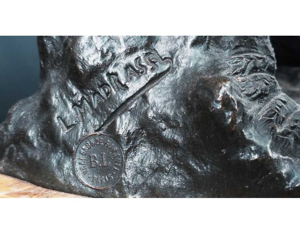 ANTIQUITES GRENADIER DE LA VIEILLE GARDE IMPEIRALE DE NAPOLEON Ier BRONZE SOLDAT PAR LUCA MADRASSI 1848 - 1919 {PRODUCT_REFERENC