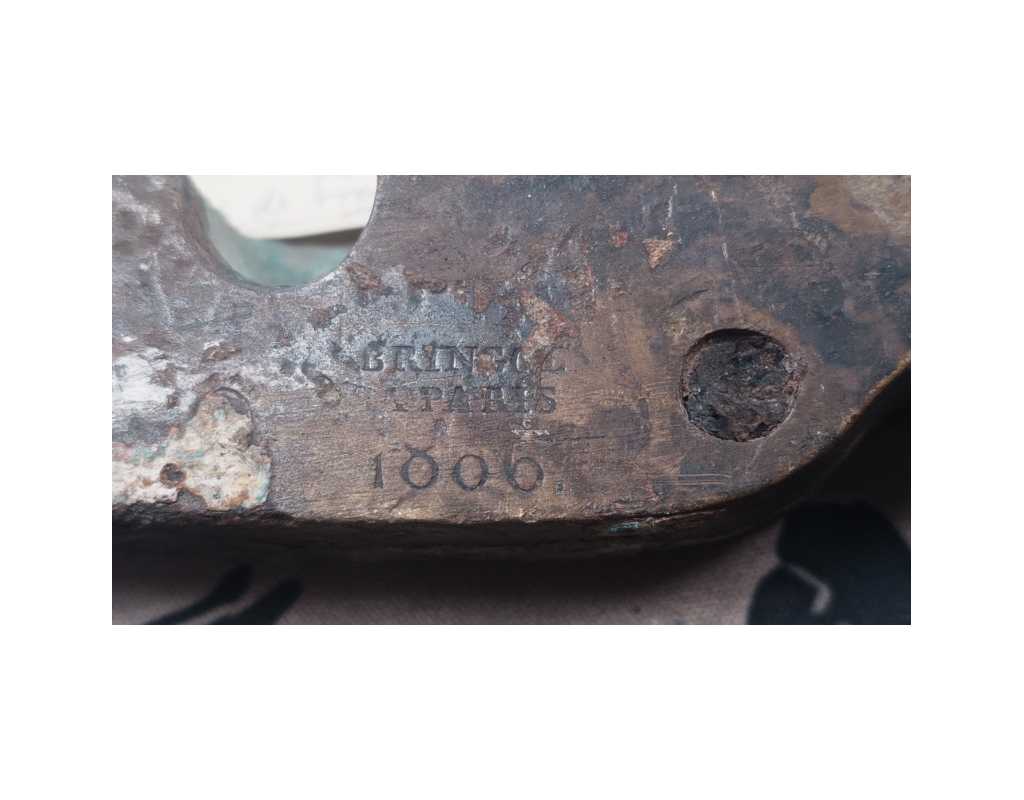 Marine Militaire PLATINE SILEX EN BRONZE D'UN CANON DE BORD MARINE MILITAIRE VAISSEAUX AMIRAL LE ROBUSTE 1806 1809 - FRANCE PREM