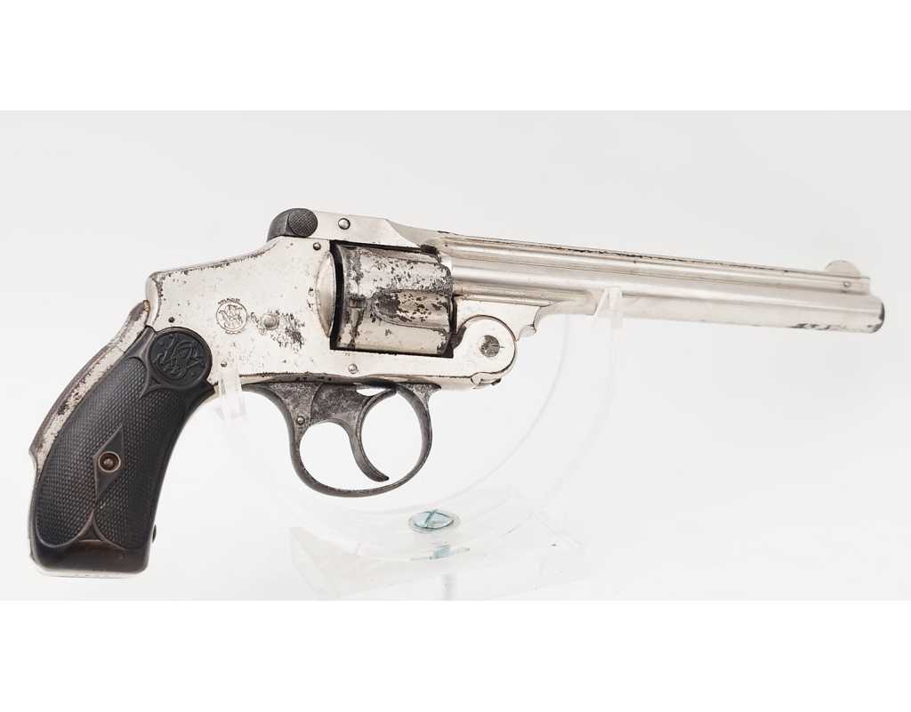 Armes de Poing REVOLVER SMITH ET WESSON SAFETY HAMMERLESS CALIBRE 38 4è MODEL 6 POUCES - USA XIXè - 1
