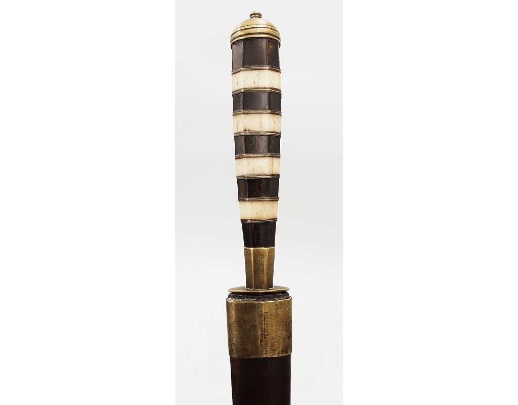 Coutellerie STYLET CORSE BALANIN ARTISANAL BALAGNE PIETRALBA LAME TRADITIONNELLE DOUBLE TRANCHANT XIXè, 28CM - 2