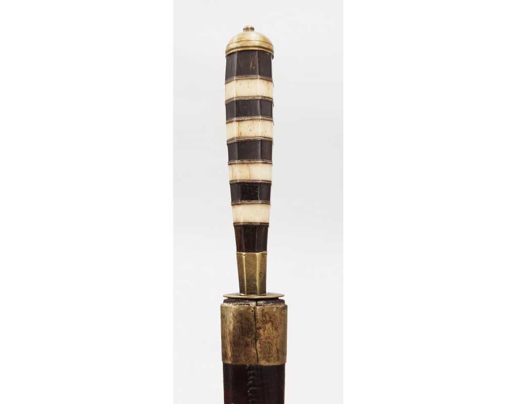 Coutellerie STYLET CORSE BALANIN ARTISANAL BALAGNE PIETRALBA LAME TRADITIONNELLE DOUBLE TRANCHANT XIXè, 28CM - 4