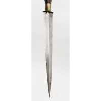 Coutellerie STYLET CORSE BALANIN ARTISANAL BALAGNE PIETRALBA LAME TRADITIONNELLE DOUBLE TRANCHANT XIXè, 28CM - 9