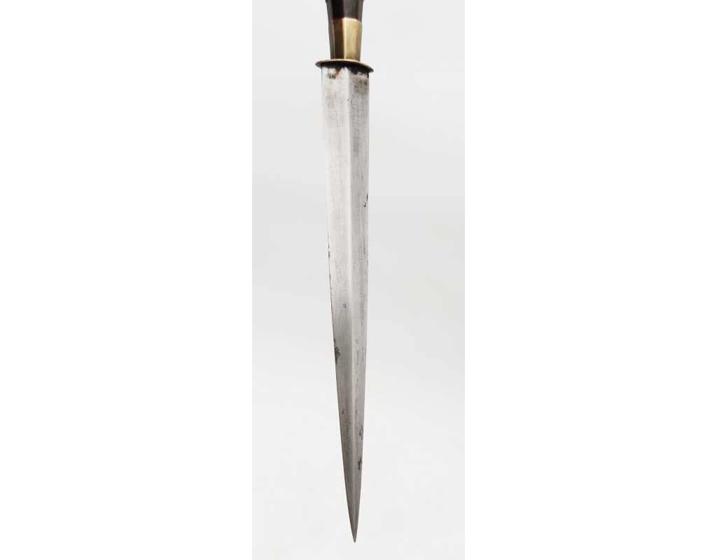Coutellerie STYLET CORSE BALANIN ARTISANAL BALAGNE PIETRALBA LAME TRADITIONNELLE DOUBLE TRANCHANT XIXè, 28CM - 9