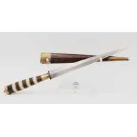 Coutellerie STYLET CORSE BALANIN ARTISANAL BALAGNE PIETRALBA LAME TRADITIONNELLE DOUBLE TRANCHANT XIXè, 28CM - 7
