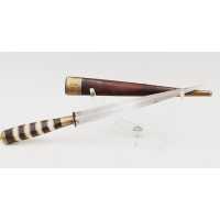 Coutellerie STYLET CORSE BALANIN ARTISANAL BALAGNE PIETRALBA LAME TRADITIONNELLE DOUBLE TRANCHANT XIXè, 28CM - 8