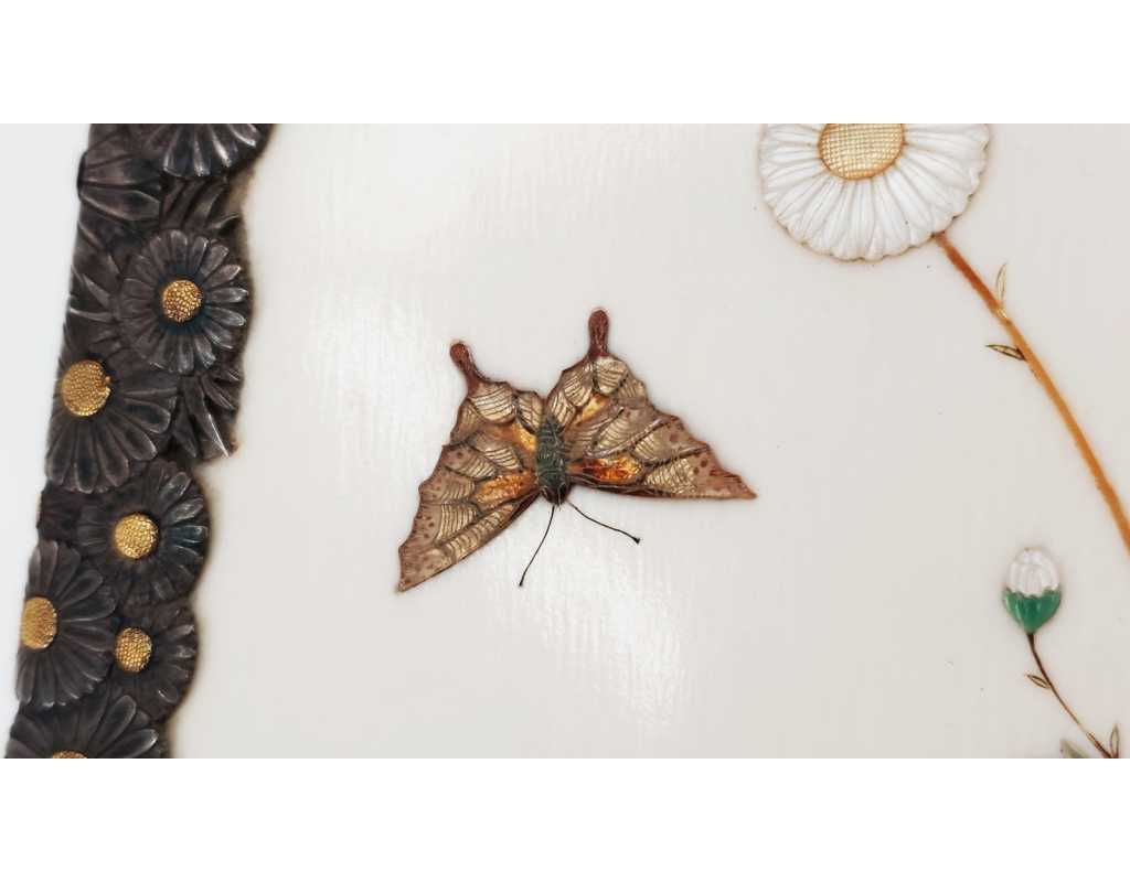 Art du Japon ÉTUI À CARTES SHIBAYAMA EN IVOIRE INCRUSTÉ DE NACRE JAPON MEIJI PERIODE 1868-1912 {PRODUCT_REFERENCE} - 7