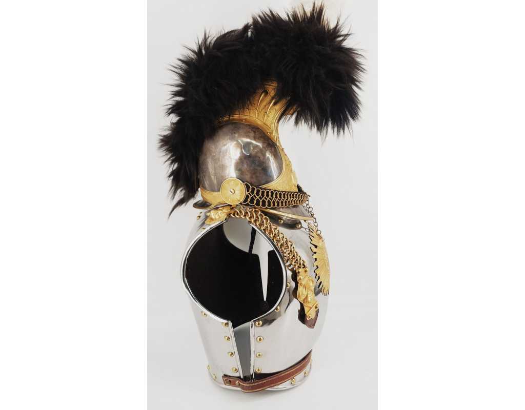 Militaria CASQUE ET CUIRASSE D'OFFICIER DE CUIRASSIERS DE LA GARDE ROYALE MODÈLE 1825 - FRANCE RESTAURATION {PRODUCT_REFERENCE}