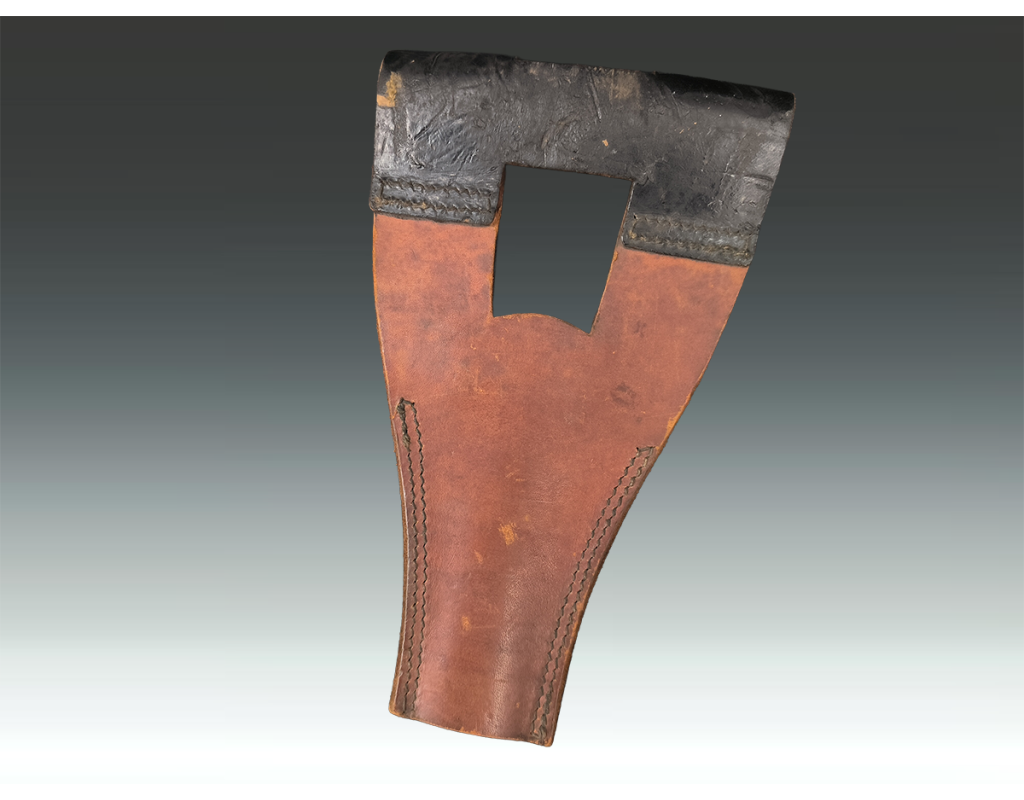 Militaria GOUSSET PORTE BAÏONNETTE GRAS 1874 INFANTERIE CUIR BRUN NOIRCI {PRODUCT_REFERENCE} - 1