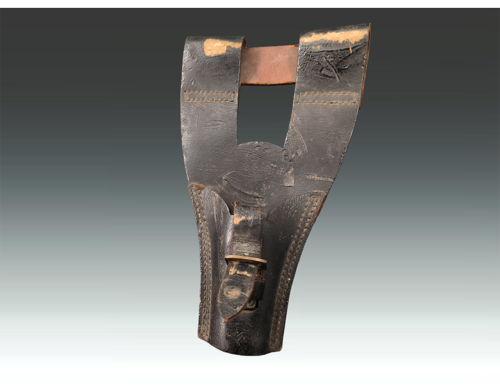 Militaria GOUSSET PORTE BAÏONNETTE GRAS 1874 INFANTERIE CUIR BRUN NOIRCI {PRODUCT_REFERENCE} - 2