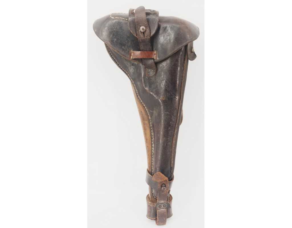 Militaria WW1 PLANCHETTE + ÉTUI CROSSE MILITAIRE POUR PISTOLET LUGER ARTILLERIE - ALLEMAGNE PREMIERE GUERRE MONDIALE - 1