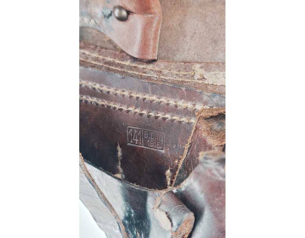 Militaria WW1 PLANCHETTE + ÉTUI CROSSE MILITAIRE POUR PISTOLET LUGER ARTILLERIE - ALLEMAGNE PREMIERE GUERRE MONDIALE - 7